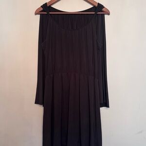 Halston Heritage Elegant Black Long Sleeve Dress